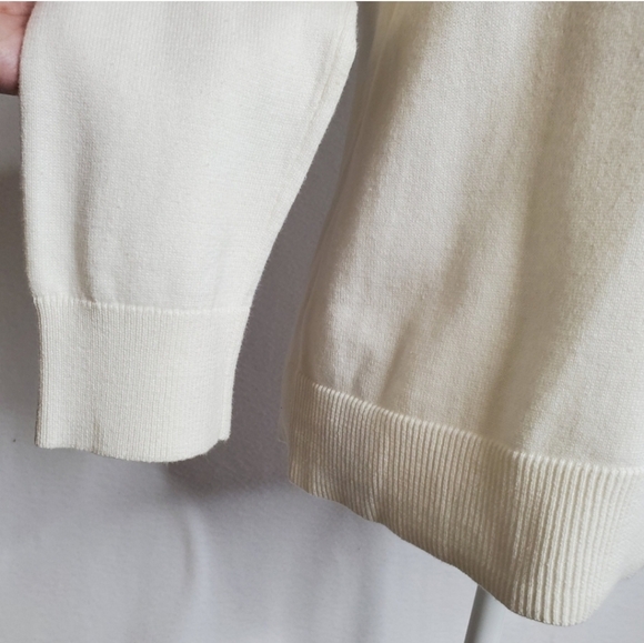 Nautica Sweater Womens Medium Ships Wheel Marshmallo Beach Boat Cover Up M - Picture 8 of 14